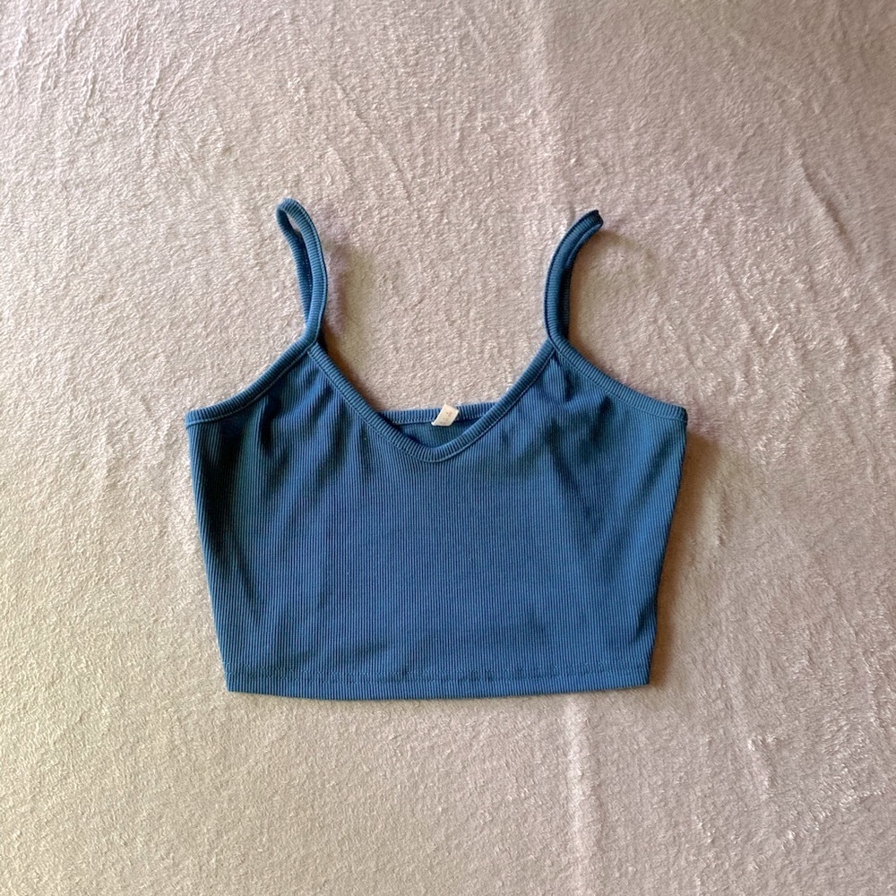 Blue crop top